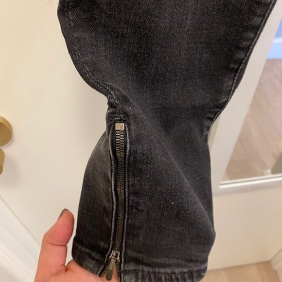 Distressed black zip-up Legging Ankle - Picture 3 of 4